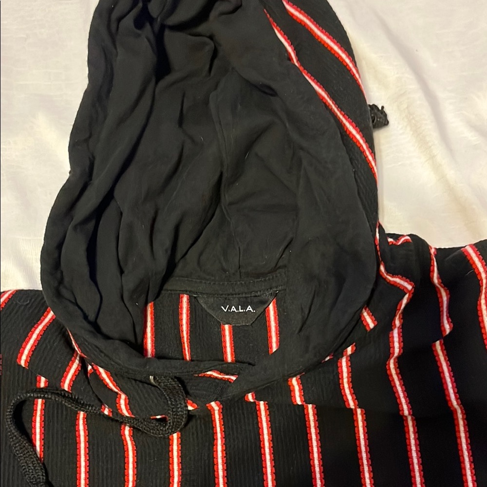 V.A.L.A Striped "New York" Hoodie - Size S (possible no label size) new no tags - Picture 2 of 4